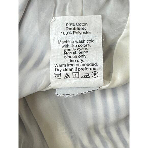 J. Crew Knee Length Pencil Skirt Blue White Seersucker Striped Preppy Summer 2 - Picture 7 of 10